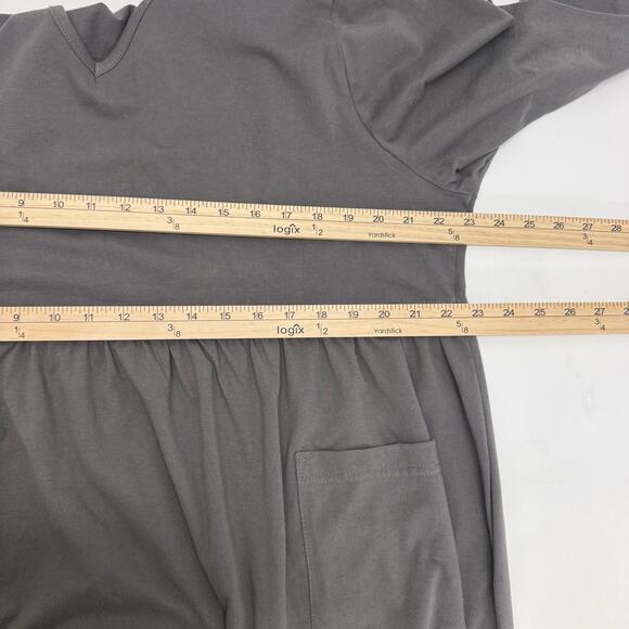 NWT Ulla Popken V-Neck Empire Cotton A-line Dress Plus 16/18 Basic Minimalist - Picture 5 of 7